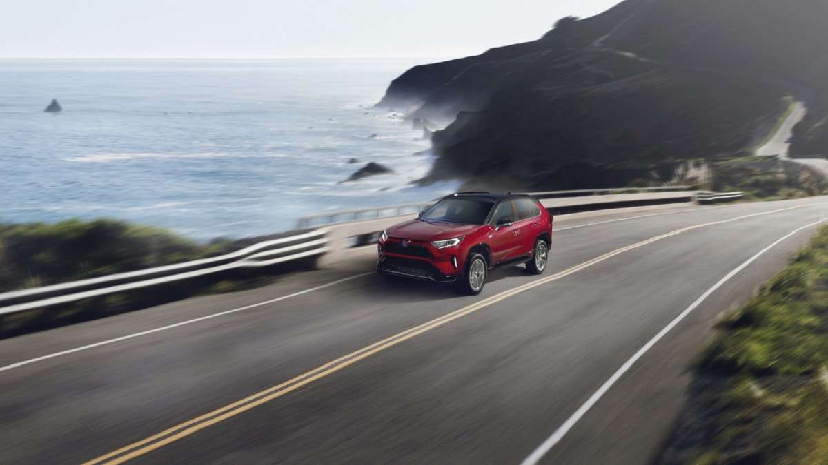 2021 Toyota RAV4 Prime Supersonic Red profile front end