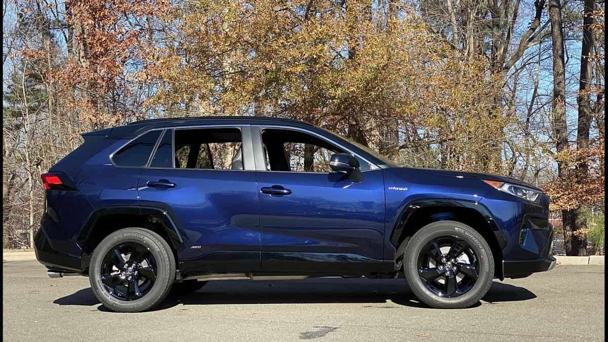 2021 Toyota RAV4 XSE Hybrid Blueprint profile view