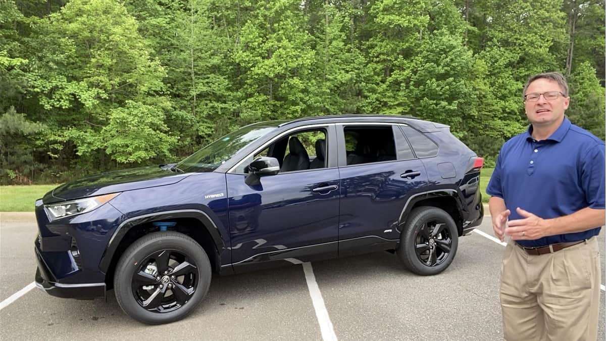2021 Toyota RAV4 XSE Hybrid Blueprint color profile view front end