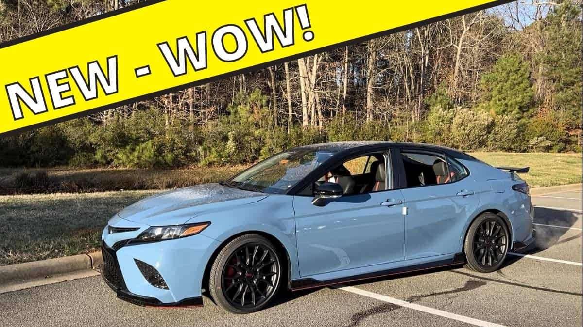 2022 Toyota Camry TRD Cavalry Blue profile view front end