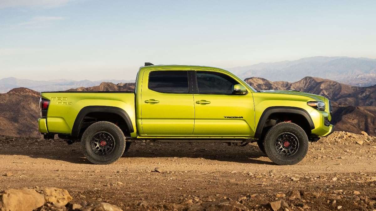 2022 Toyota Tacoma TRD Pro Electric Lime Metallic Profile view