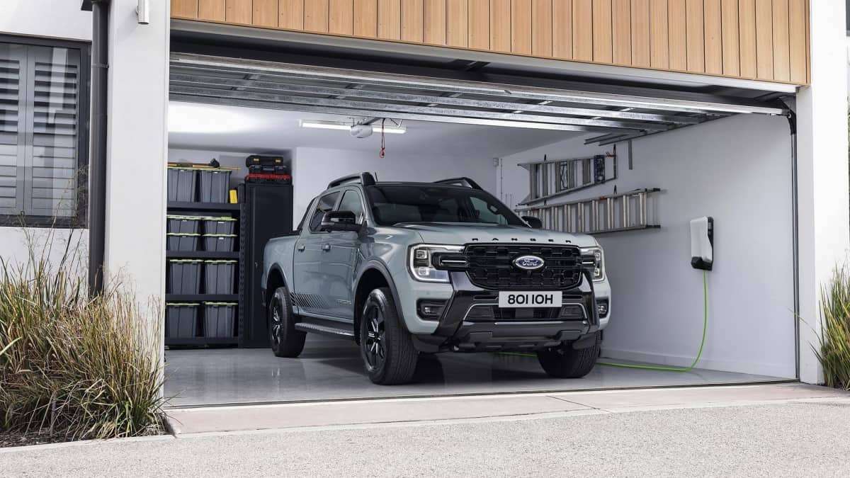 2023 Ford Ranger PHEV in garage