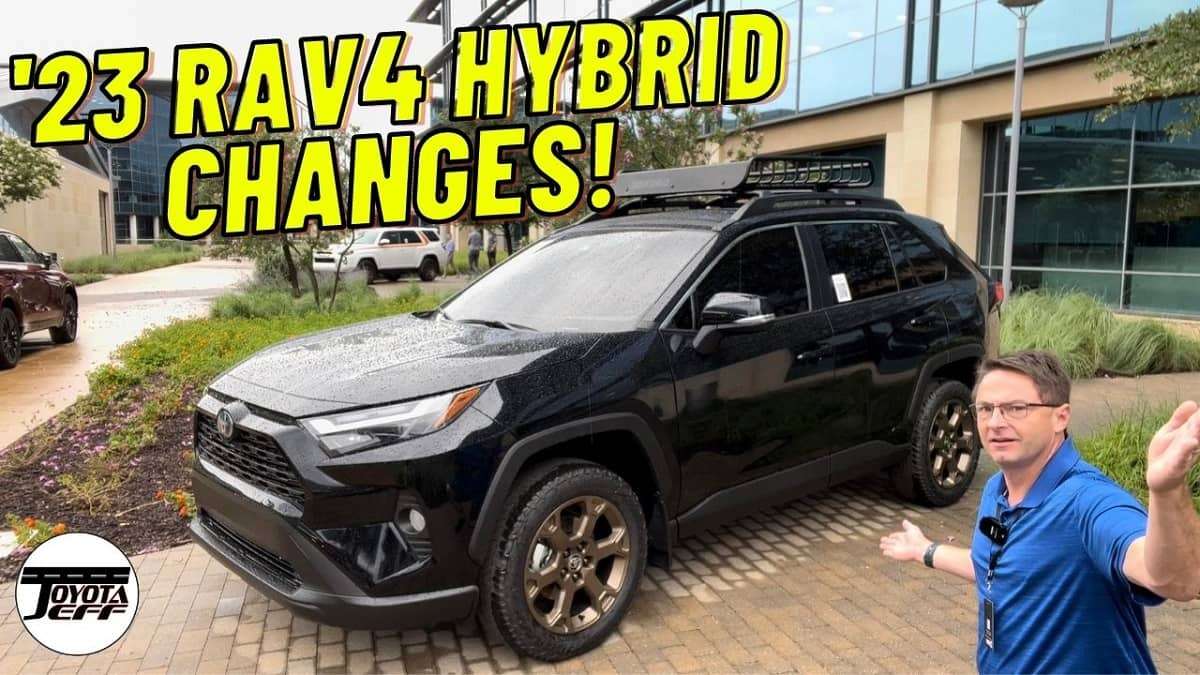 2023 Toyota RAV4 Hybrid Woodland Edition Midnight Black profile front end