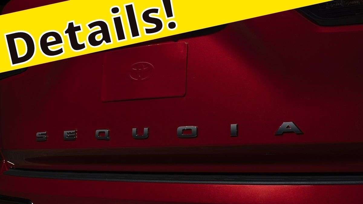 2023 Toyota Sequoia back end rear end teaser photo