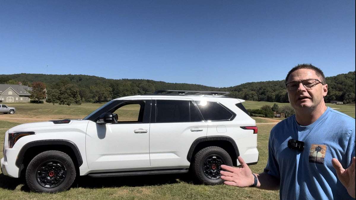 2023 Toyota Sequoia TRD Pro Ice Cap profile view