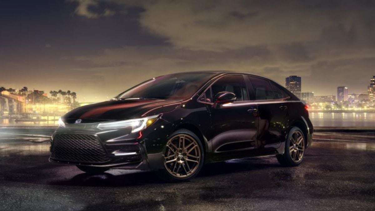2024 Toyota Corolla Nightshade front end Midnight Black Metallic