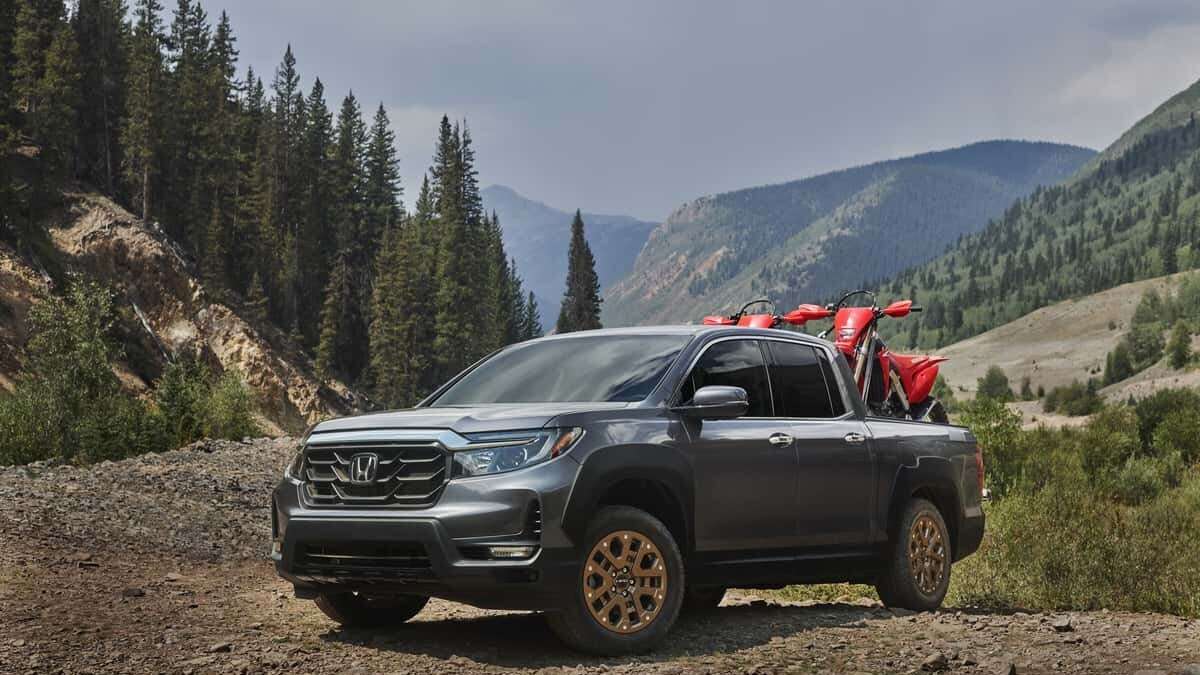 Image of 2023 Ridgeline pickup truck courtesy of Honda. 