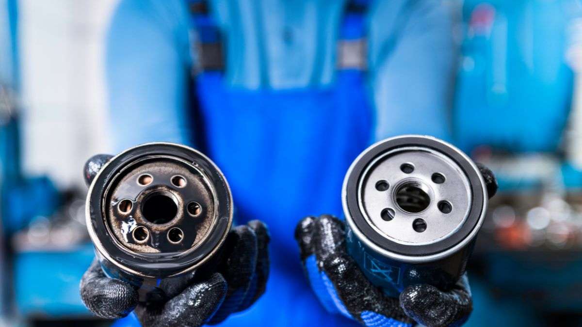 New and used oil filter