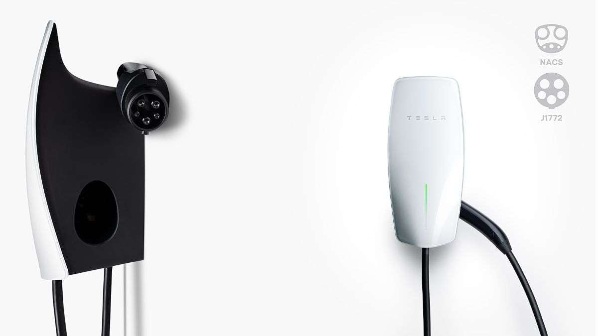 Illustration d'une borne de recharge universelle murale pour la recharge de véhicule électrique en environnement domestique