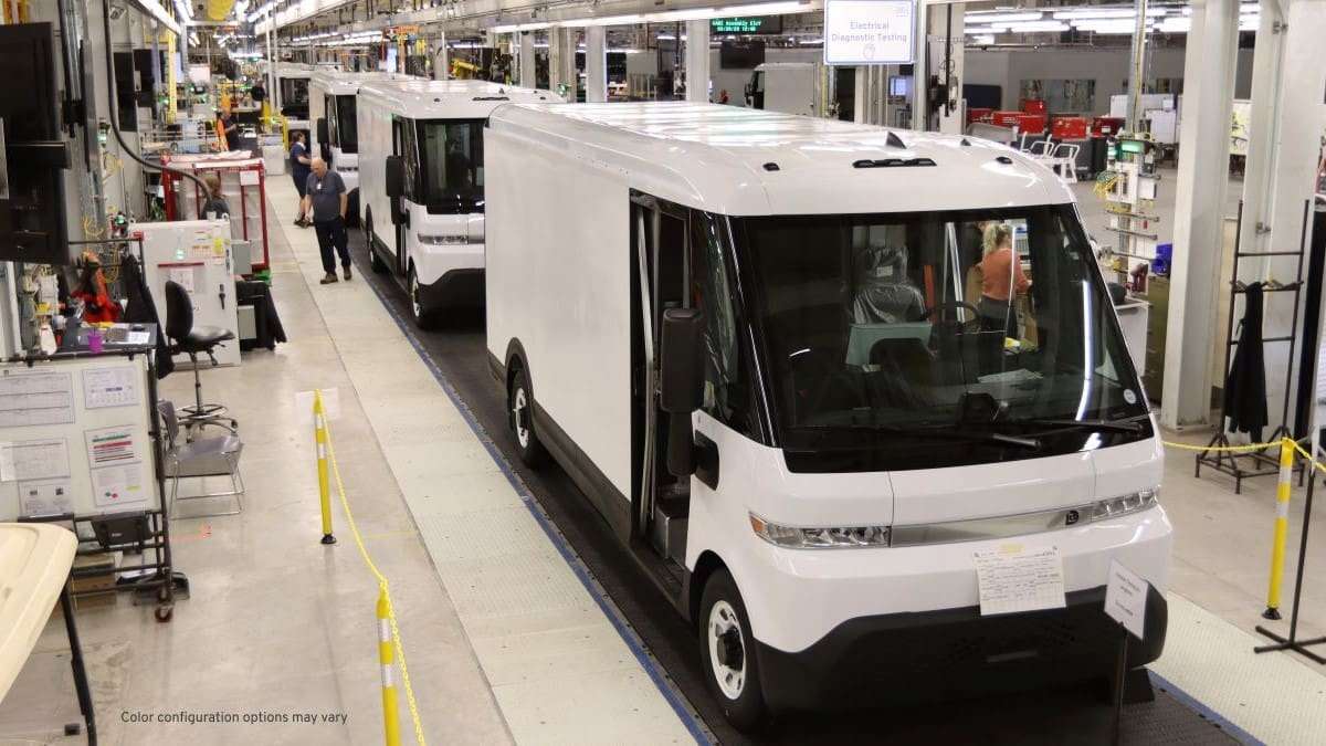 BrightDrop EV Delivery Vehicles at CAMI Plant