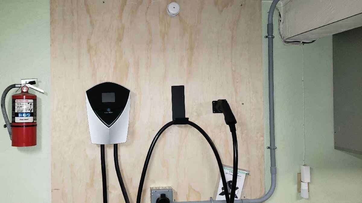 Electric vehicle charger installation image by John Goreham