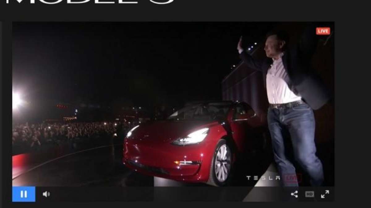 Tesla Model 3 Live Stream Elon Musk