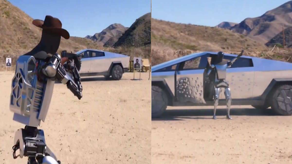 Elon Musk Says, "We Could Probably Make This Real Next Year" For Tesla Bot Doing Bulletproof Testing On Cybertruck