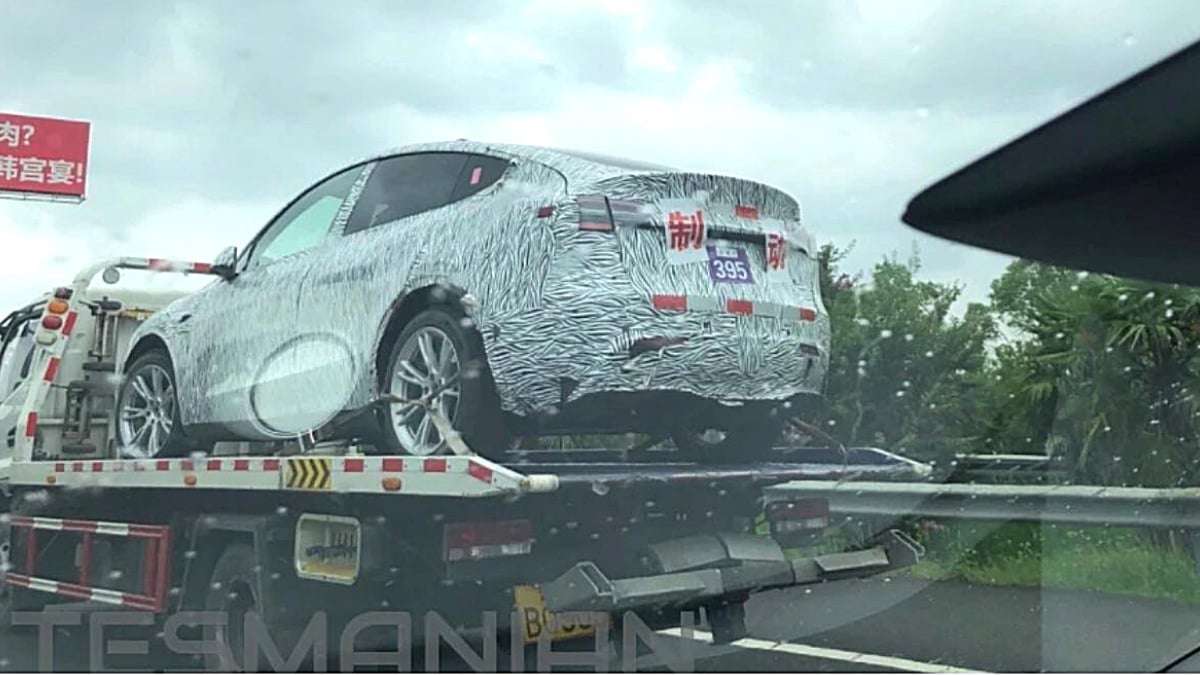The first tester model Y made in China. Picture credit of Tesmanian