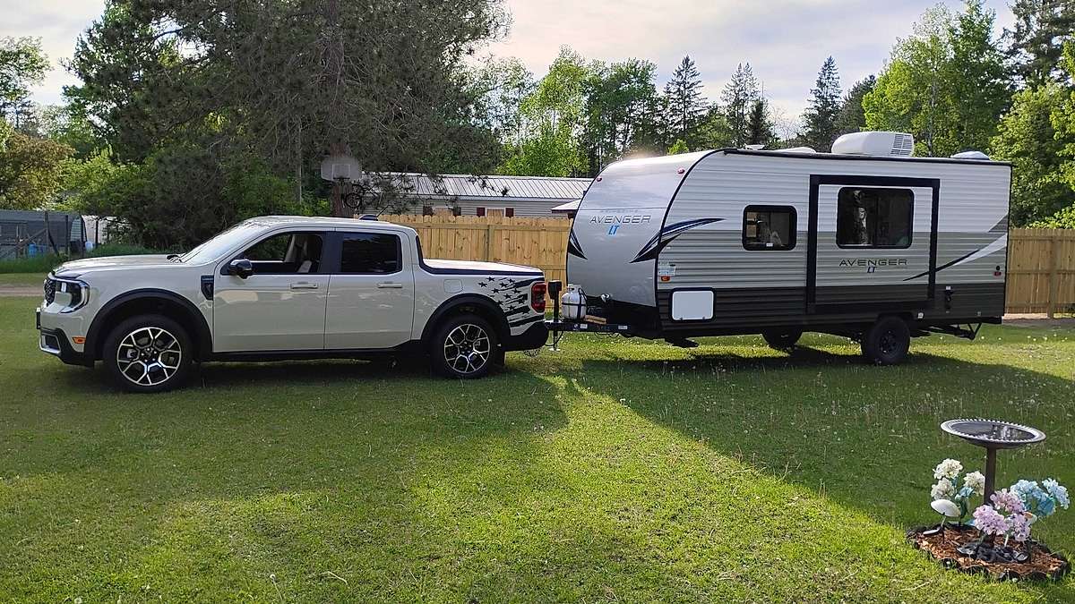 A 2025 Ford Maverick Hybrid AWD Towed a 3,014-Pound Camper, But the 355-Pound Tongue Weight Is the Real Story