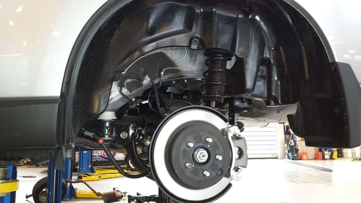 Subaru Forester brakes image by John Goreham