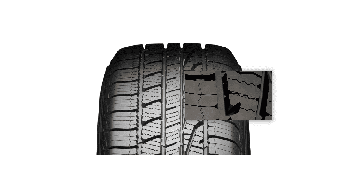 Image of  Assurance WeatherReady tire tread courtesy of Goodyear 
