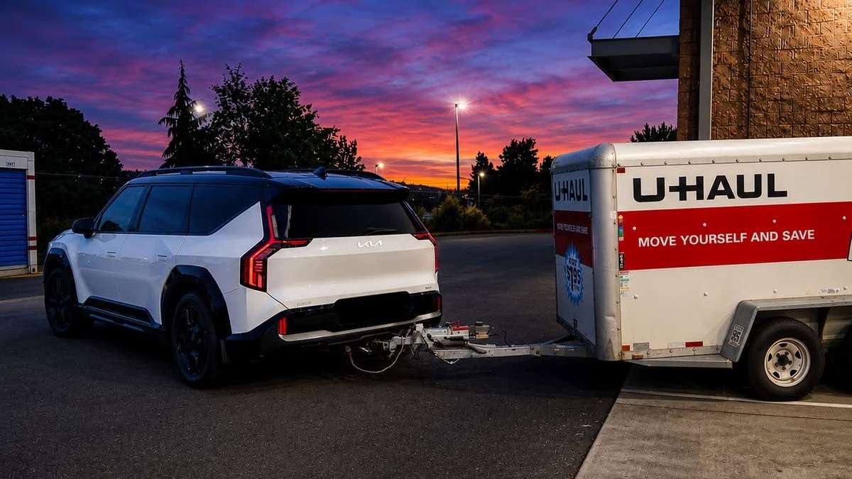 A Kia EV9 GT-Line Towed a 6×12 U-Haul Trailer for 60 Miles, but Power Was the Easy Part