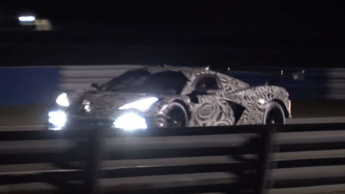 Mid-Engine Corvette Race Car Testing