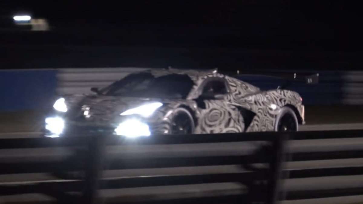 Mid-Engine Corvette Race Car Testing