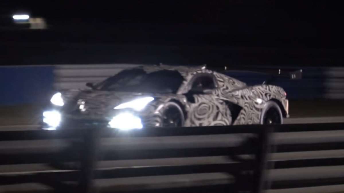 Mid-Engine Corvette Race Car Testing