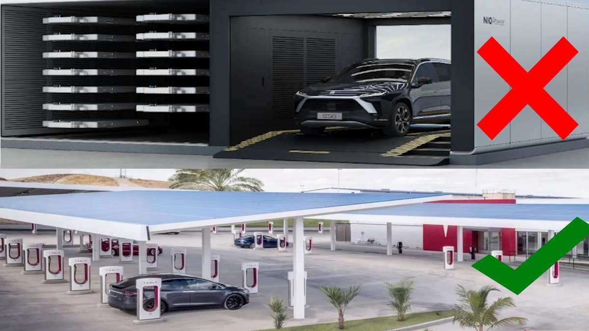 NIO Battery Swapping Is a Doomed Technology For One Single Reason - Use a Tesla Supercharger Instead