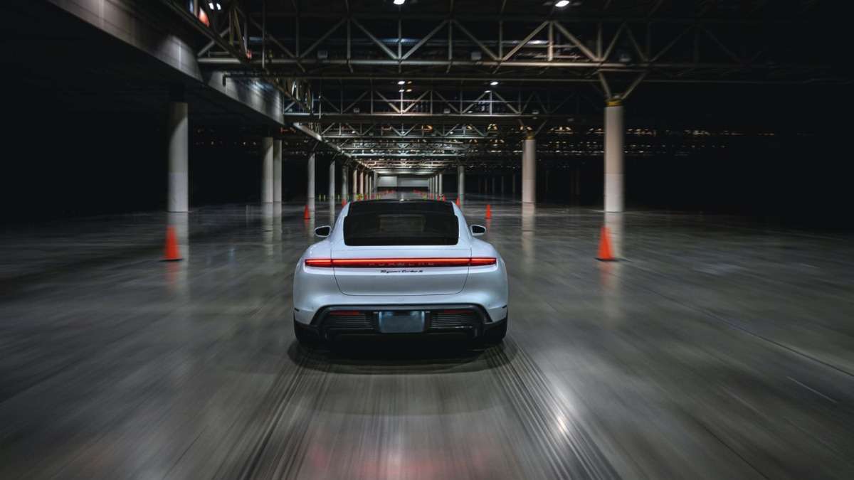 Porsche Taycan Turbo S Indoor Land Speed Record