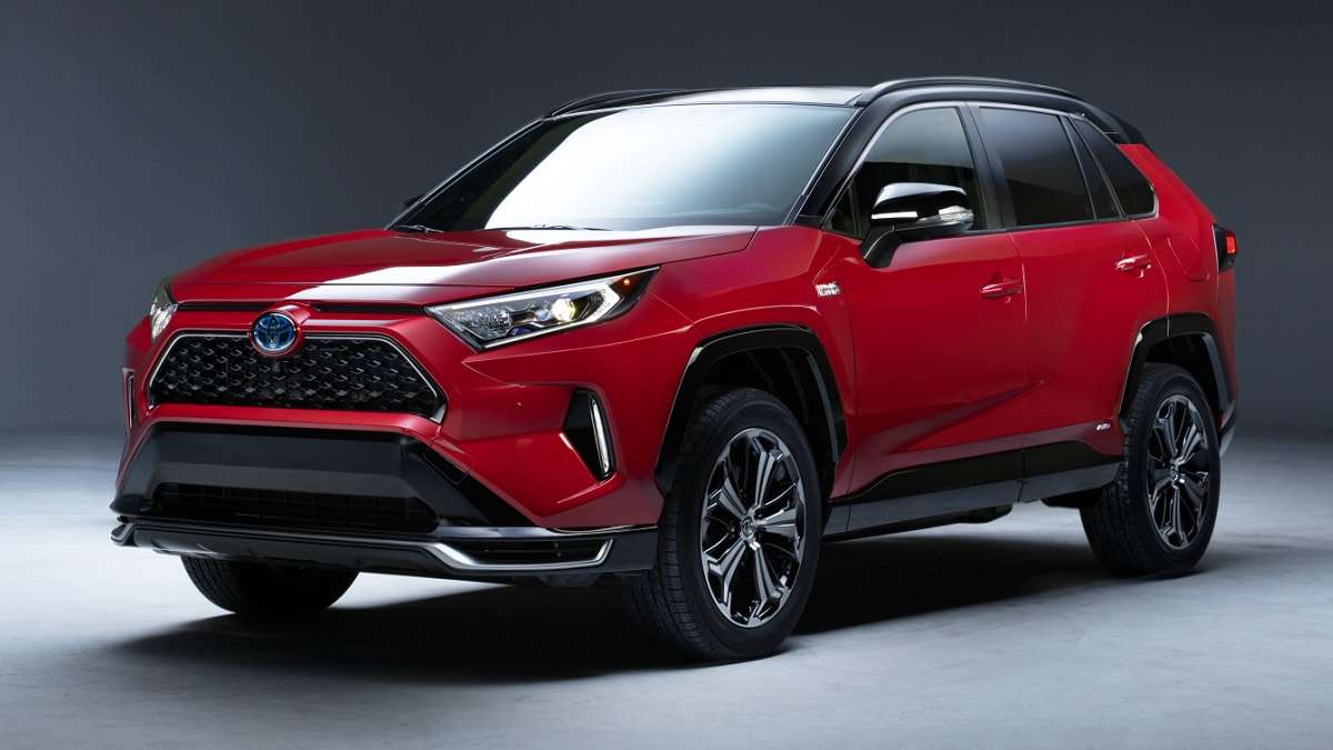 2021 Toyota RAV4 plug-in hybrid supersonic red