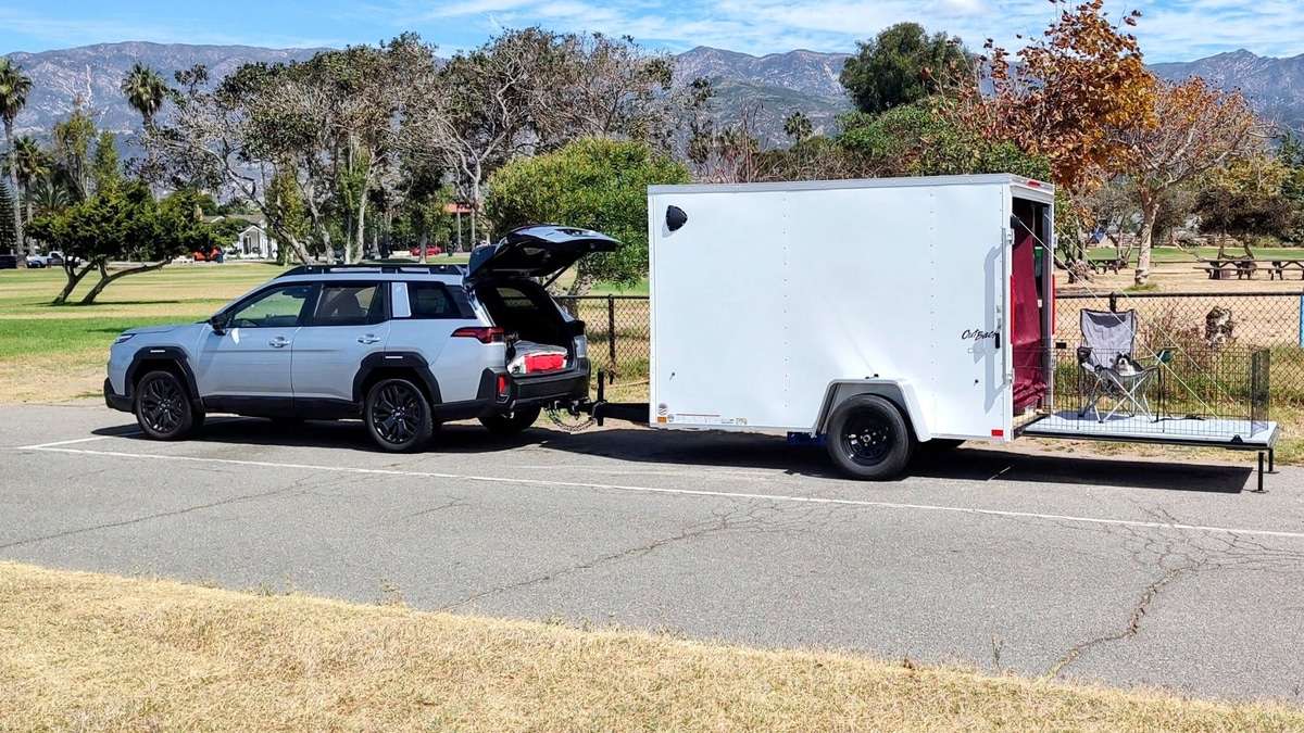 Subaru Outback Gets 19.8 MPG Towing an Outback 6x10 Camper to the Coast