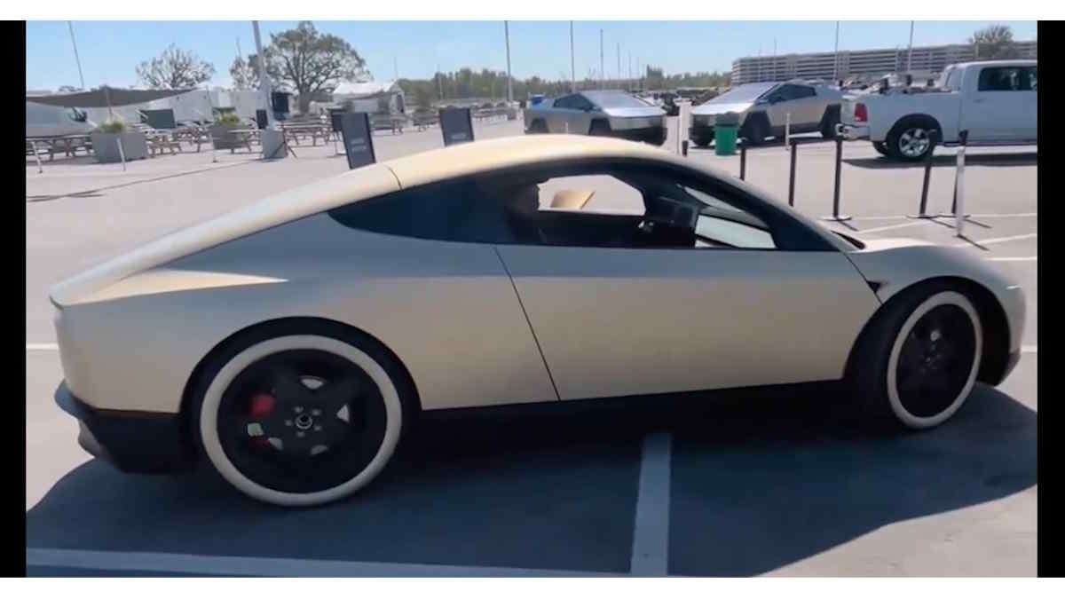 The Tesla CyberCab, With Hubcaps Removed, Reveals Its Black Rims And Red Brake Calipers