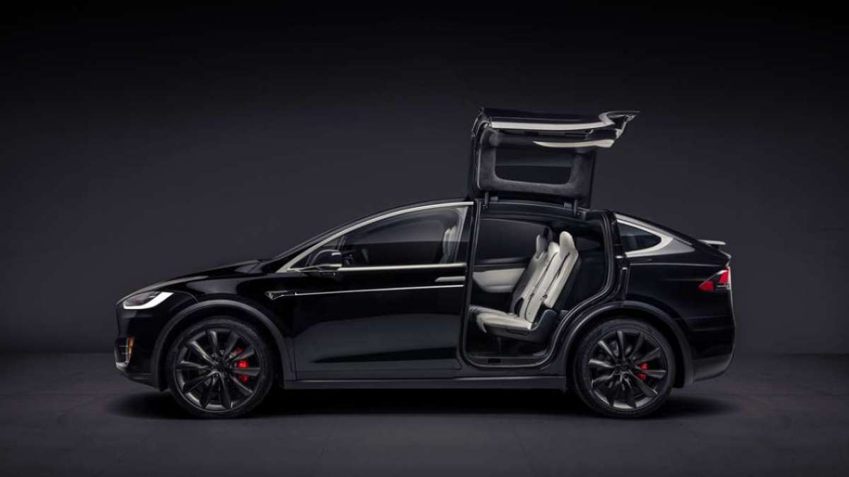 Tesla Model X Falcon Wing Open Black