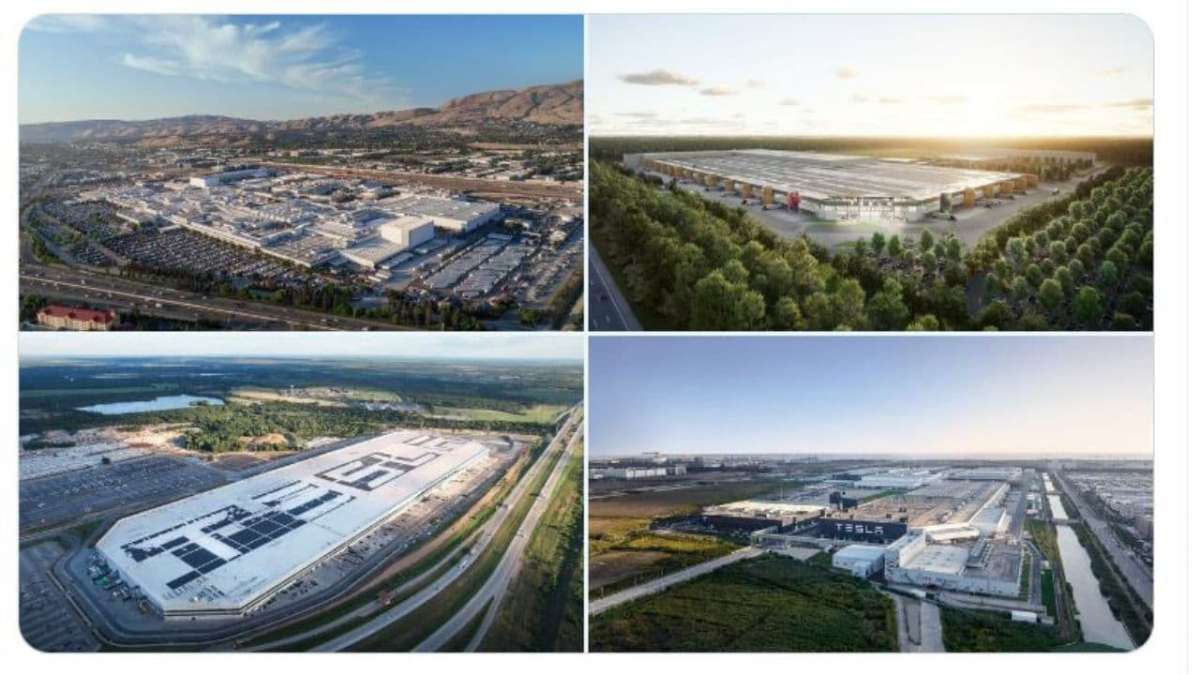 Tesla's main four car factories