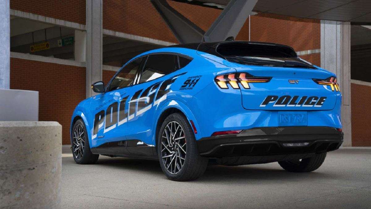 Mach-E Police Interceptor rear quarter angle