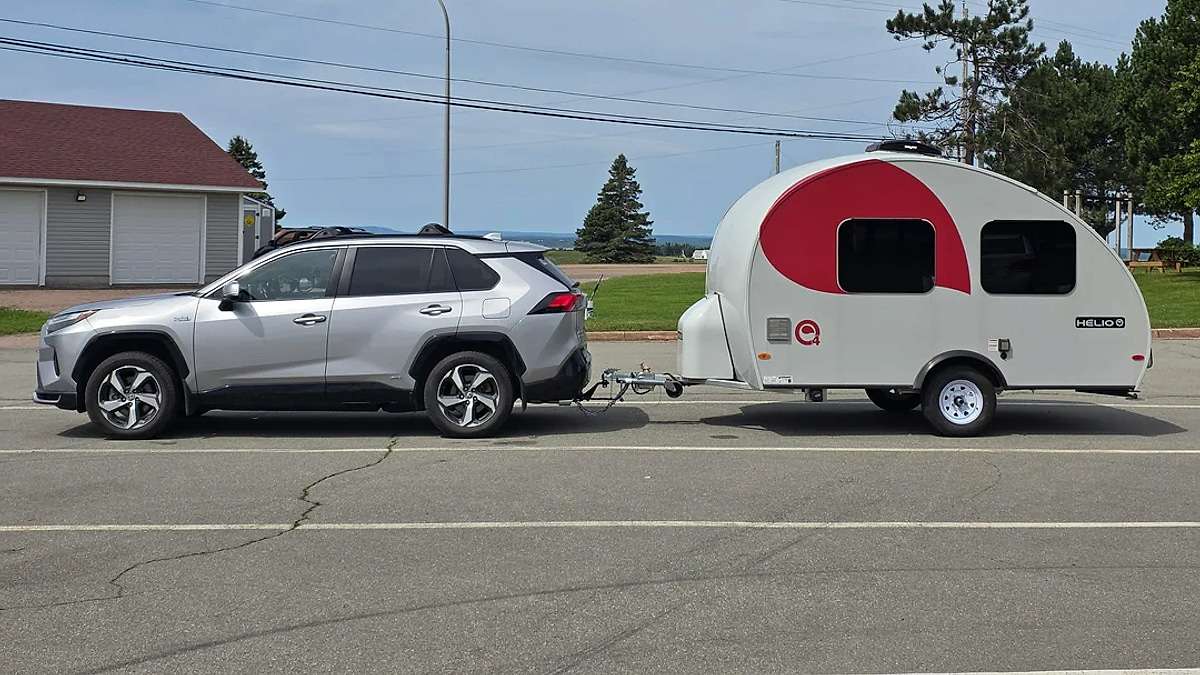 A 2024 Toyota RAV4 Prime Driver Towed a 1,810-Pound Camper 2,800 Miles, but Wind Cut Fuel Economy to 14 MPG