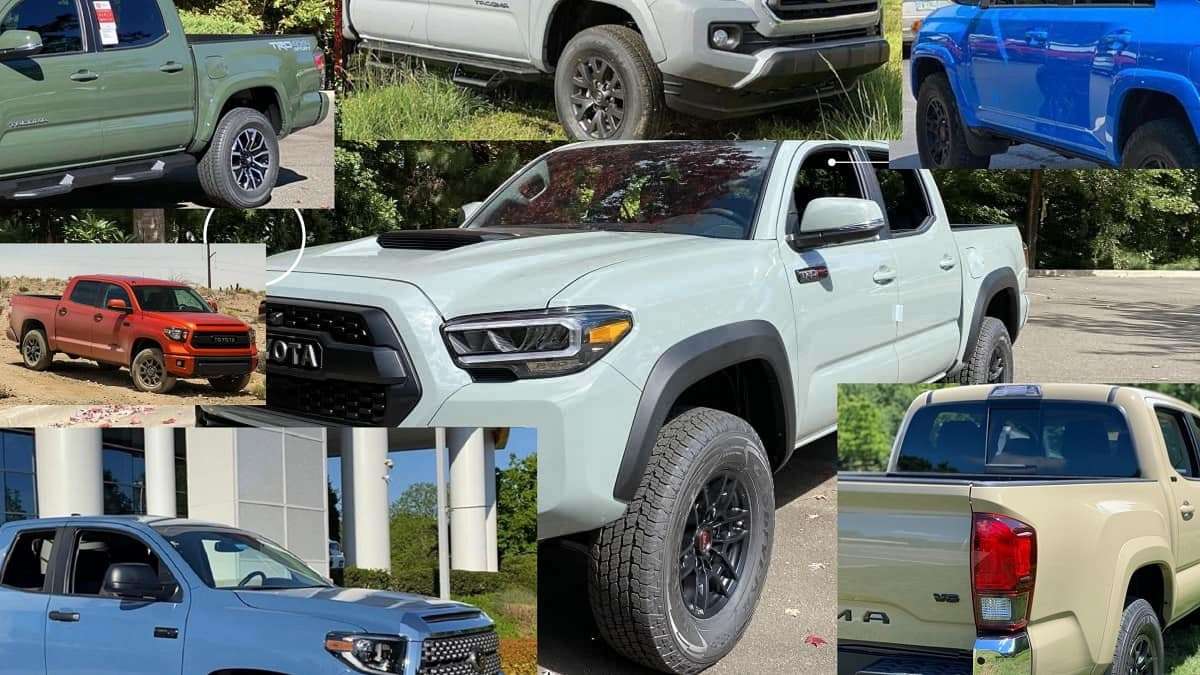 Toyota TRD Pro Colors by Year