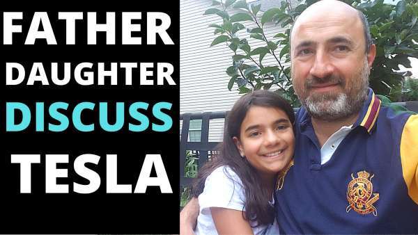 10-Year Old Daughter Discusses The Benefits of Tesla and EVs With Her Father