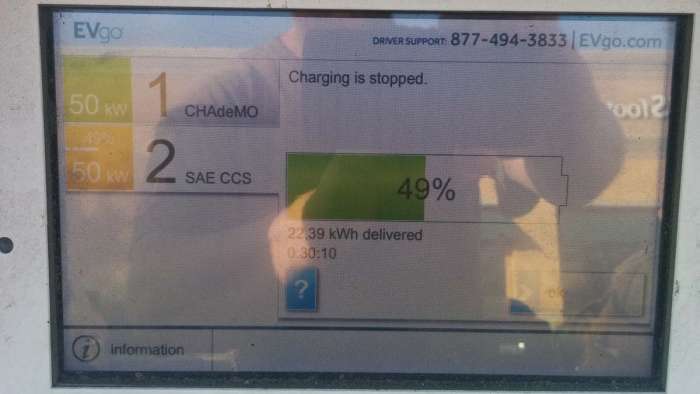 Chevy Bolt EV 125 A EVgo Charger