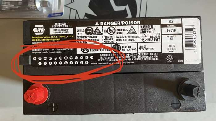 Toyota Prius 12v battery sell date for warranty