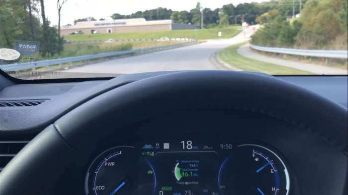2019 Toyota RAV4 XSE Hybrid mpg multi-information display