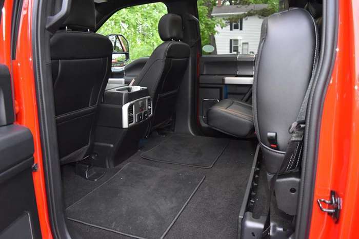 Seat storage in Ford F-150