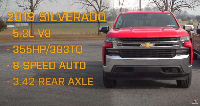 2019 Chevy Silverado V8 engine stats