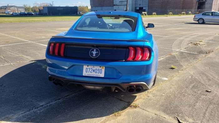 2020 Ford Mustang EcoBoost Premium blue color back