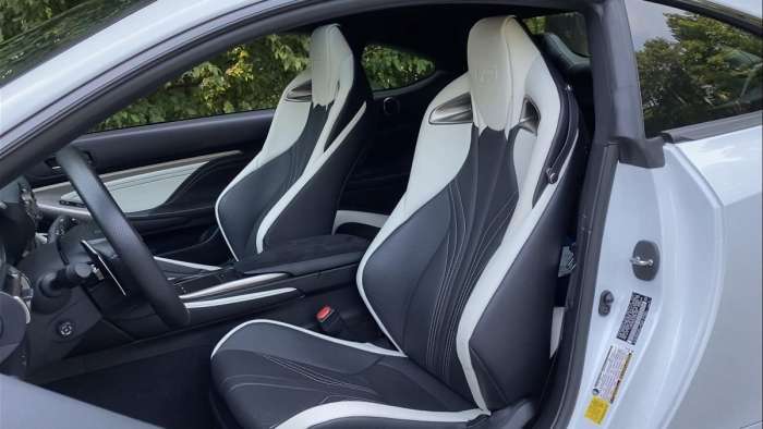 2020 Lexus RC F interior front seats leather seats