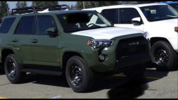2020 Toyota 4Runner TRD Pro Army Green profile view