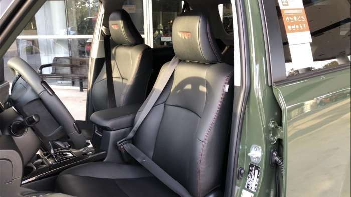 2020 Toyota 4Runner TRD Pro black front seats interior