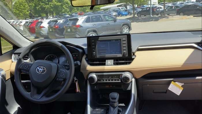 2020 Toyota RAV4 LE interior multimedia touch screen macadamia interior