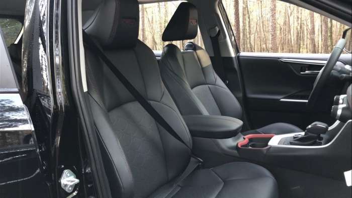 2020 Toyota RAV4 TRD Off-Road front seats black interior