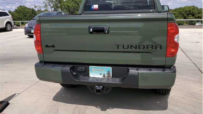 2020 Toyota Tundra TRD Pro army green back end