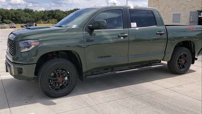 First Look At Army Green 2020 Toyota Tundra Trd Pro Torque News