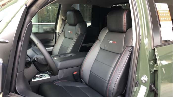 2020 Toyota Tundra TRD Pro interior black front seats